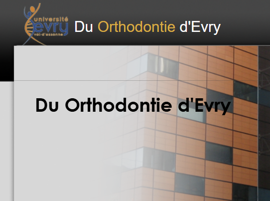 DU Orthodontie d'Evry